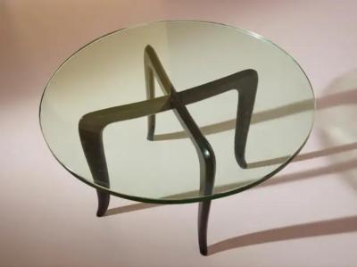 Guglielmo Ulrich Guglielmo Ulrich coffee table made of lacquered wood and glass Italy 1940s