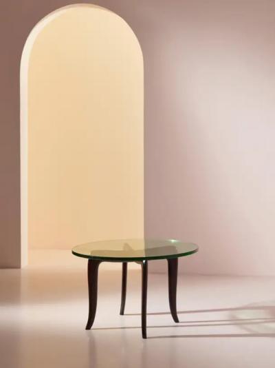 Guglielmo Ulrich Guglielmo Ulrich coffee table made of lacquered wood and glass Italy 1940s