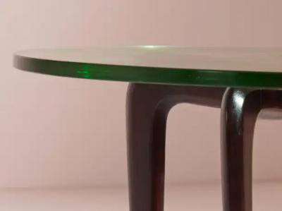 Guglielmo Ulrich Guglielmo Ulrich coffee table made of lacquered wood and glass Italy 1940s