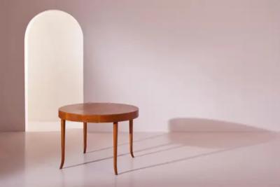 Guglielmo Ulrich Guglielmo Ulrich oak round dining table Italy 1940s