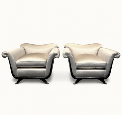 Guglielmo Ulrich Italian 1940s Lounge Chairs Attributed to Guglielmo Ulrich