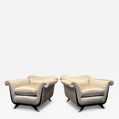 Guglielmo Ulrich Italian 1940s Lounge Chairs Attributed to Guglielmo Ulrich