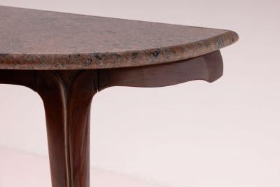 Guglielmo Ulrich Italian Marble Top Console Table in the Style of Guglielmo Ulrich 1950s