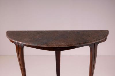Guglielmo Ulrich Italian Marble Top Console Table in the Style of Guglielmo Ulrich 1950s