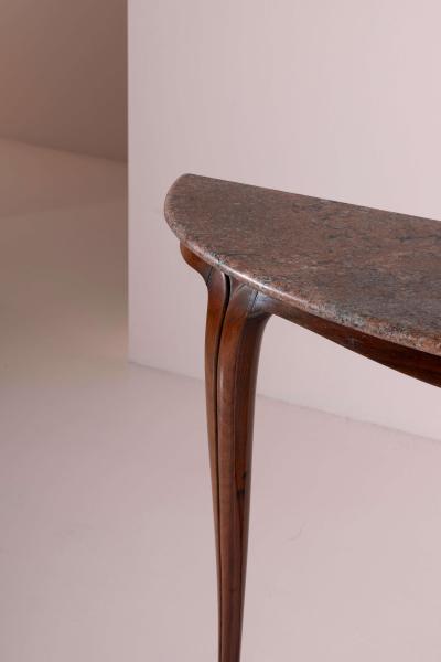 Guglielmo Ulrich Italian Marble Top Console Table in the Style of Guglielmo Ulrich 1950s