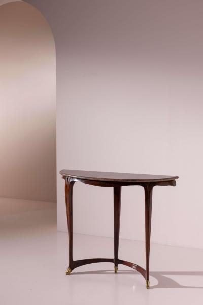 Guglielmo Ulrich Italian Marble Top Console Table in the Style of Guglielmo Ulrich 1950s