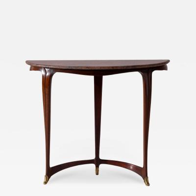 Guglielmo Ulrich Italian Marble Top Console Table in the Style of Guglielmo Ulrich 1950s
