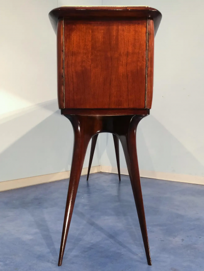 Guglielmo Ulrich Italian Mid Century Center Parchment Sideboard Guglielmo Ulrich Style 1950s