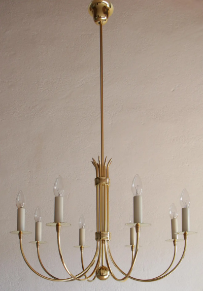Guglielmo Ulrich Italian Mid Century Chandelier Attributed to Guglielmo Ulrich 1945s