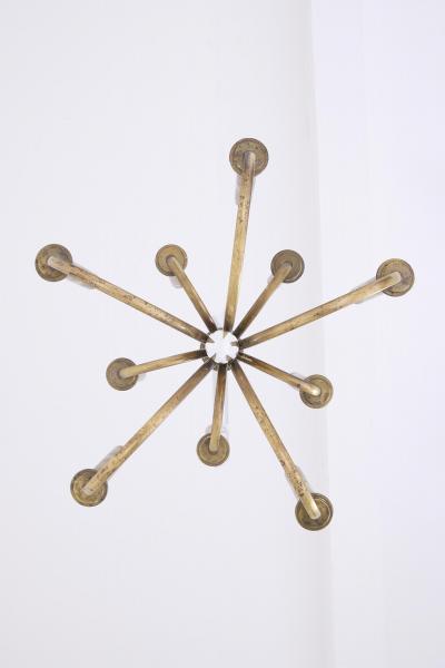 Guglielmo Ulrich Mid Century Brass Chandelier by Ulrich Guglielmo