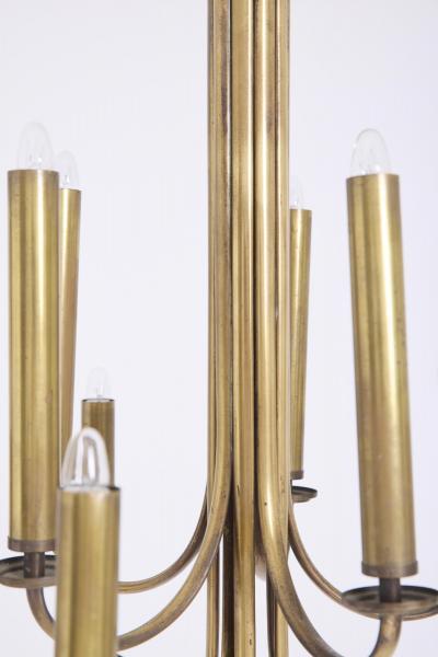 Guglielmo Ulrich Mid Century Brass Chandelier by Ulrich Guglielmo