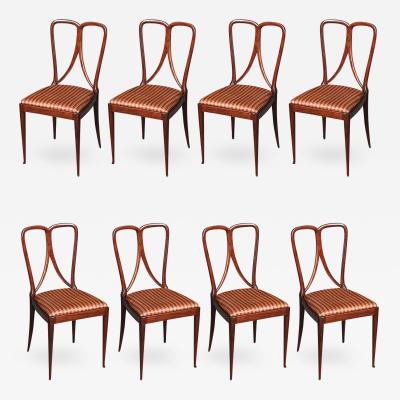 Guglielmo Ulrich Set of Eight Dining Chairs by Guglielmo Ulrich