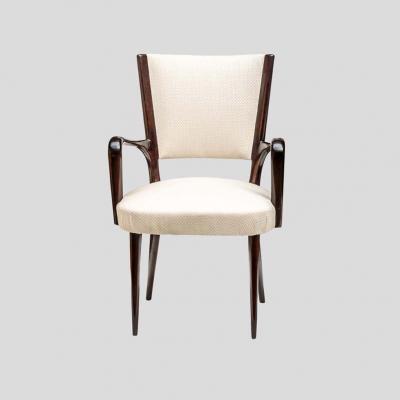 Guglielmo Ulrich Vintage desk chair with arms Italian Design by Guglielmo Ulrich