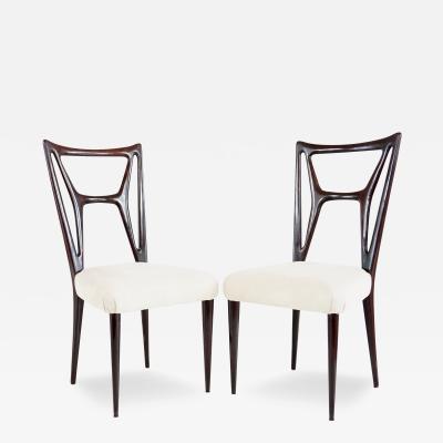 Guglielmo Ulrich set of six Guglielmo Ulrich att dining chairs bentwood H shape velvet 1940