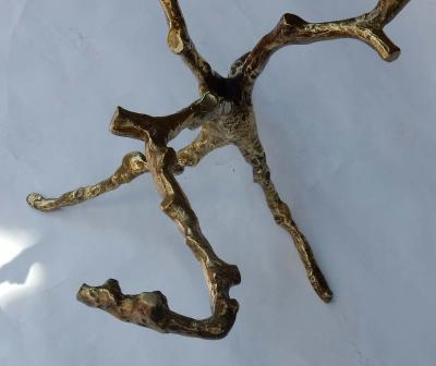 Guido Agostini 1970 Coffee Table with Gilded Bronze Branches Dlg Agostini