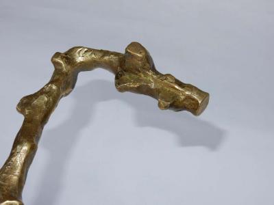 Guido Agostini 1970 Coffee Table with Gilded Bronze Branches Dlg Agostini