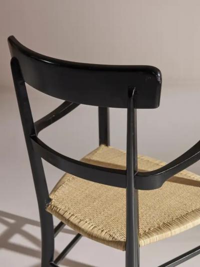Guido Chiappe Beech and Cane Armchairs for Continental Hotel in Santa Margherita