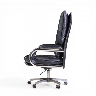 Guido Faleschini Guido Faleschini for Mariani Mid Century Big Executive Leather Desk Chair