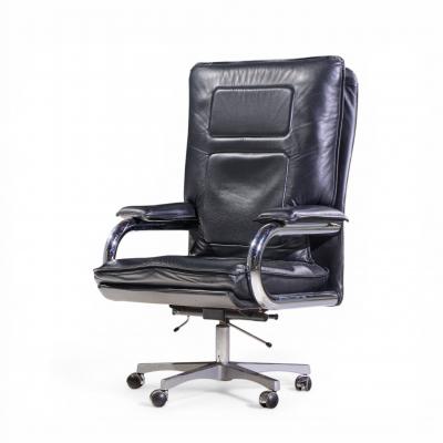 Guido Faleschini Guido Faleschini for Mariani Mid Century Big Executive Leather Desk Chair