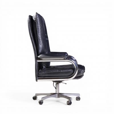 Guido Faleschini Guido Faleschini for Mariani Mid Century Big Executive Leather Desk Chair