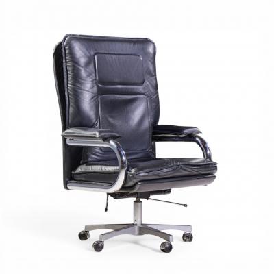 Guido Faleschini Guido Faleschini for Mariani Mid Century Big Executive Leather Desk Chair