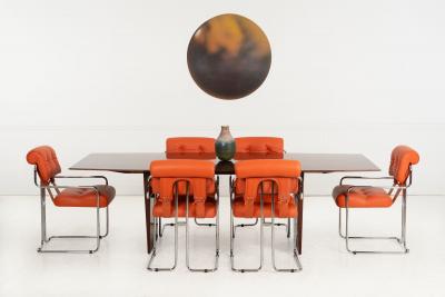 Guido Faleschini Guido Faleschini for i4 Mariani Tucroma Dining Chairs Set of Six Italy 1971