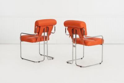 Guido Faleschini Guido Faleschini for i4 Mariani Tucroma Dining Chairs Set of Six Italy 1971