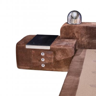 Guido Faleschini Guido Faleschini for i4 Mariani Tucroma Suede King Platform Bed with Nightstands