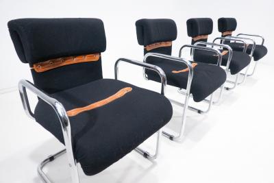 Guido Faleschini Set of 4 Mid Century Modern Armchairs by Guido Faleschini