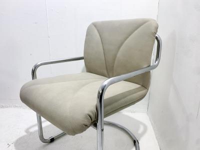 Guido Faleschini Set of 4 Mid Century Tubular Armchairs by Guido Faleschini