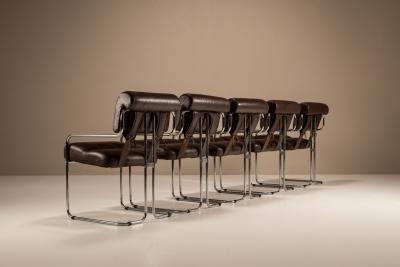 Guido Faleschini Set of Five Tucroma Chairs by Guido Faleschini for i4 Mariani Italy 1970s