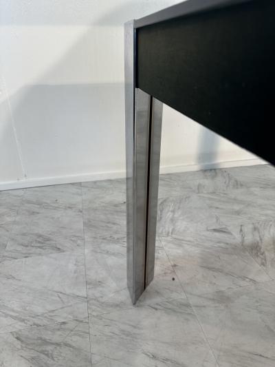 Guido Faleschini Vintage Italian Chrome and Glass Dining Table by Guido Faleschini X Hermes