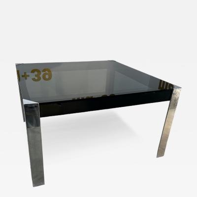 Guido Faleschini Vintage Italian Chrome and Glass Dining Table by Guido Faleschini X Hermes