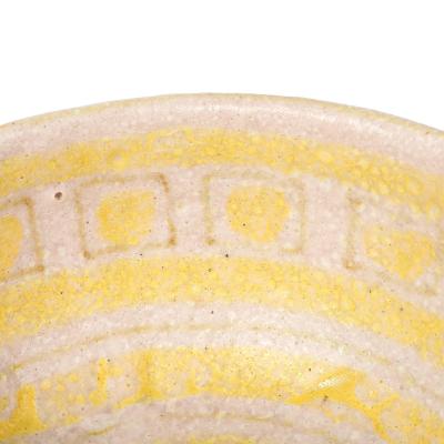 Guido Gambone Guido Gambone Bowl Ceramic Yellow Abstract Geometric Signed