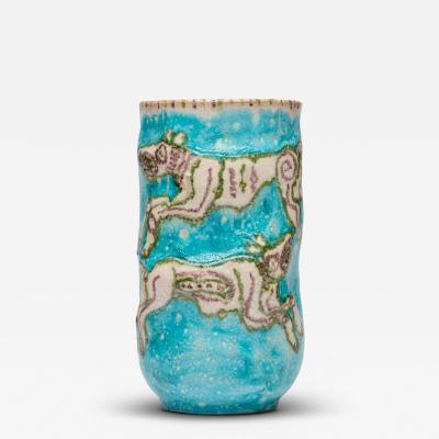 Guido Gambone Guido Gambone Figural Vase with Animals Italy 1955