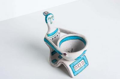 Guido Gambone Guido Gamboni Lady Figurine Salt Cellar
