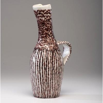 Guido Gambone Italian Ceramic Sculptural Pitcher by Guido Gambone