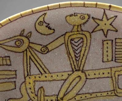 Guido Gambone Italian Stoneware Art Centerpiece by Guido Gambone