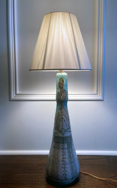 Guido Gambone Italian Vintage Guido Gambone Ceramic Table Lamp