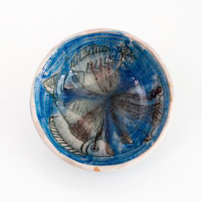 Guido Gambone Two GUIDO GAMBONE STUDIO CERAMIC BOWLS ITALY 1950S 