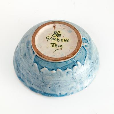 Guido Gambone Two GUIDO GAMBONE STUDIO CERAMIC BOWLS ITALY 1950S 
