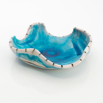 Guido Gambone Two GUIDO GAMBONE STUDIO CERAMIC BOWLS ITALY 1950S 