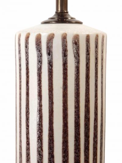 Guido Gambone Vintage Striped Pottery Lamp