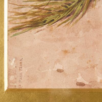 Guilio Rosati Antique Italian Orientalist watercolour of a market square by Rosati