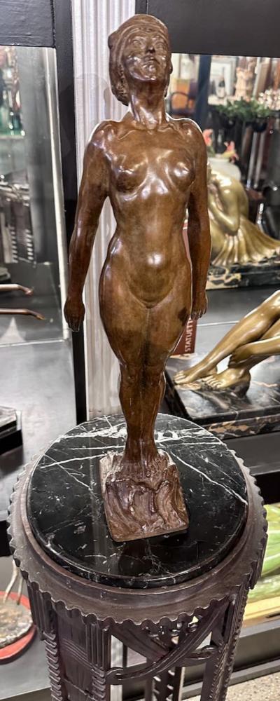 Guillaume Dumont French Art Deco Bathing Nude Female Statue by Guillaume Dumont 1923