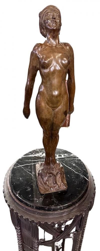 Guillaume Dumont French Art Deco Bathing Nude Female Statue by Guillaume Dumont 1923