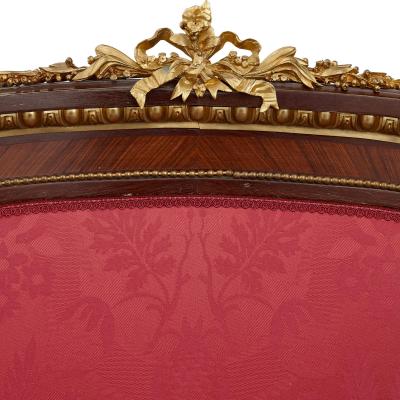 Guillaume Groh Large French Neoclassical style gilt bronze mounted bed