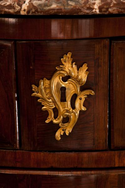 Guillaume Schwingkens Louis XV Ormolu Mounted Bomb Commode Circa 1750