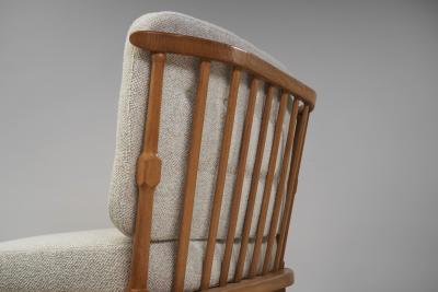 Guillerme et Chambron Corner Sofa with Faience Table France 1960s