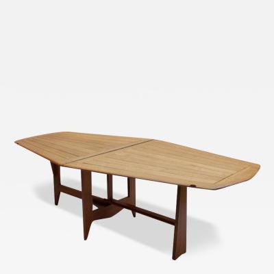 Guillerme et Chambron Fine French 1950s Oak Portefeuille Table by Guillerme Chambron